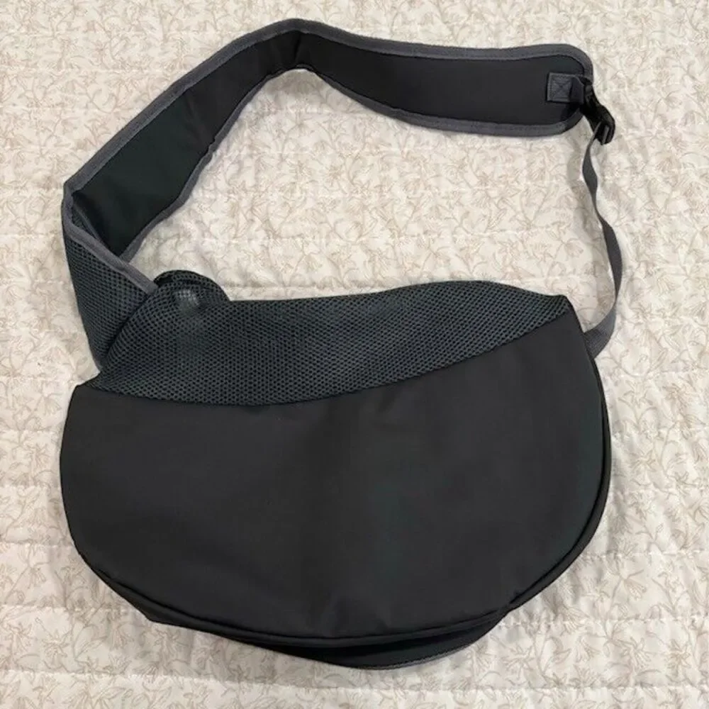 Pet Puppy Dog Carrier Travel Tote Shoulder Dark Green Bag Mesh Sling